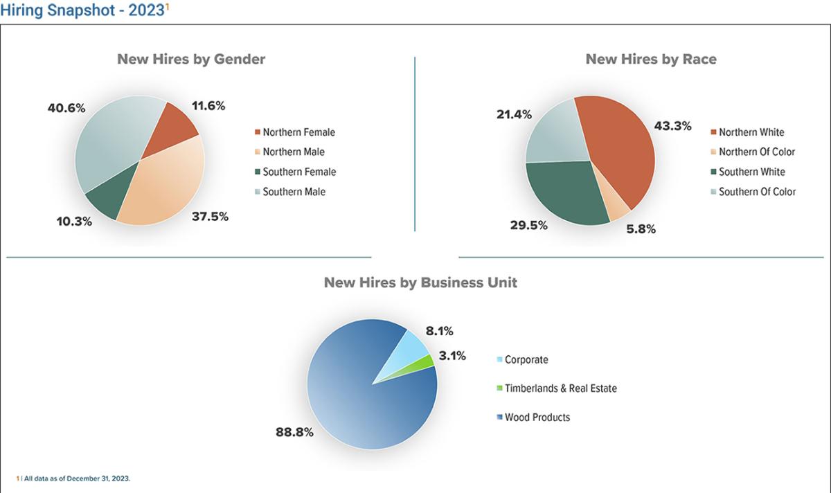 Info graphic pie charts "Hiring Snapshot 2023".