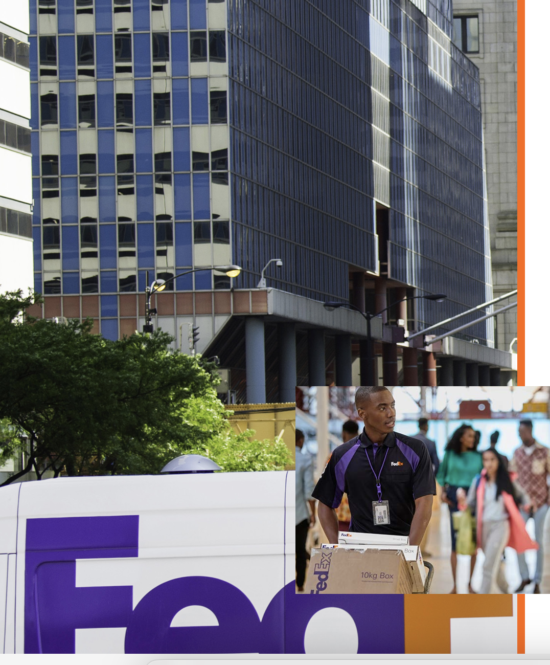 collage of FedEx deliveries