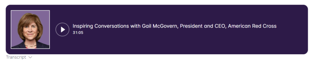 Inspiring conversations with Gail McGovern