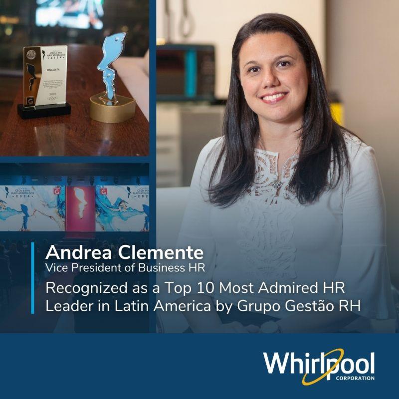 Andrea Clemente, Vice President of Business HR recognized as a top 10 Most Admired HR Leader in Latin America by Grupo Gestao RH