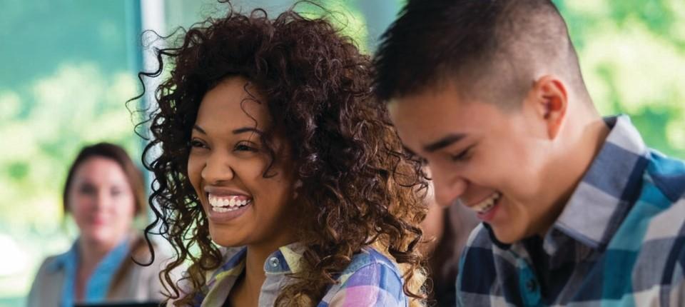 Students smiling