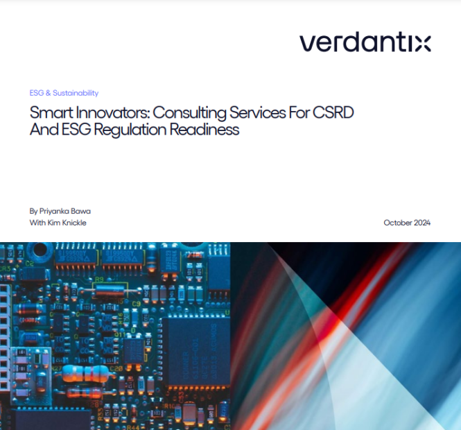 VERDANTIX SMART INNOVATORS REPORT  Consulting Services For CSRD And ESG Regulation Readiness