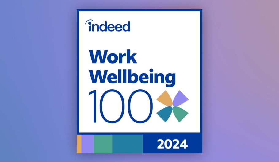 Indeed Work Wellbeing 100 2024 logo