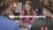 Children using laptops in a school setting "Verizon Innovative Learning".