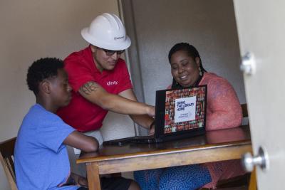 Through Internet Essentials, Comcast helps low-income families connect to broadband, and greater opportunities.