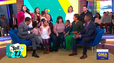 <a href="https://abcnews.go.com/GMA/Family/couple-adopts-siblings-complete-family-12/story?id=58977161">Take a moment to watch the video from Good Morning America when the Beauchene family was featured as part of a celebration of National Adoption Month.</a>