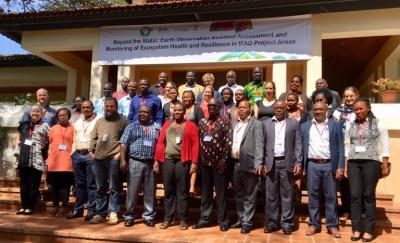 Participants of the workshop on co-developing tools and dashboards for land degradation surveillance. World Agroforestry Centre/Hellen Kiarago