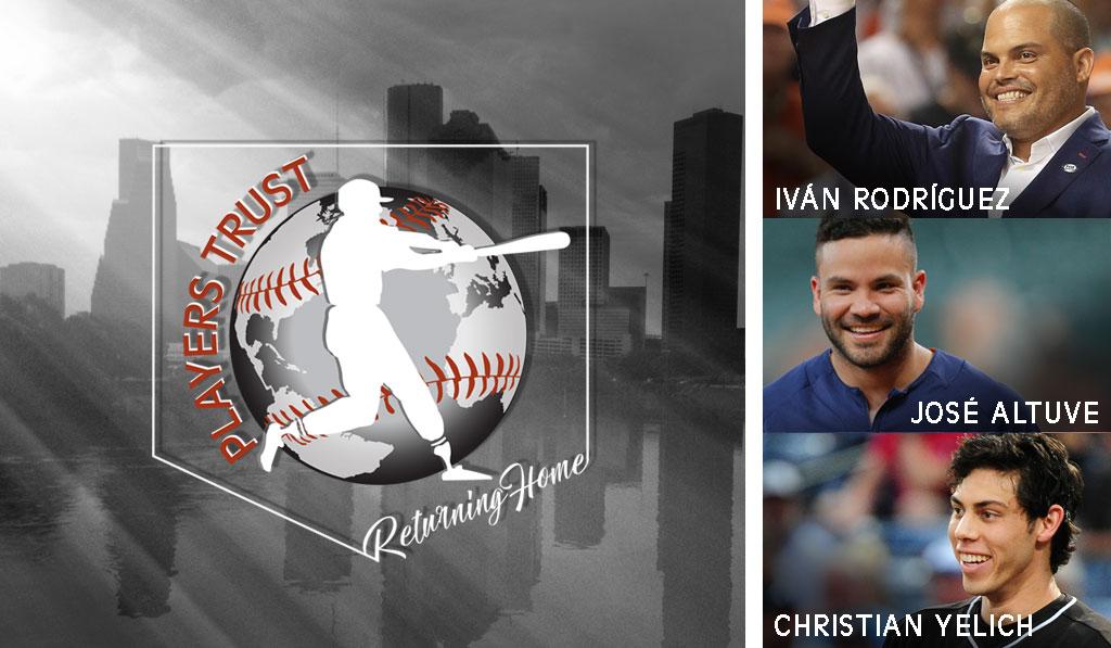 Hall of Famer Ivan "Pudge" Rodriguez and MLB All-Stars Jose Altuve and Christian Yelich will serve as hosts for a pair of Players Trust events in Dallas, TX in late November to benefit recent natural disaster victims