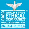 2022 World's Most Ethical Companies. 16 Time Honoree. WWW.Ethisphere.com. Image of Aflac duck mascot.